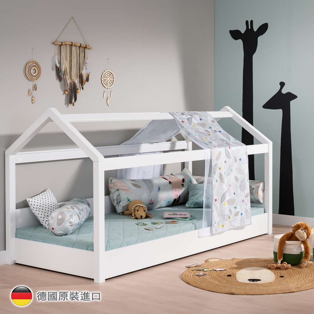 德國原裝進口 兒童床-Tiny House Cosy Bed Plus 單人 90 x200 (長211/ 寬101 / 高135) cm  ▶70A014